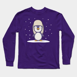 Kawaii Cute Winter Christmas Penguin Long Sleeve T-Shirt